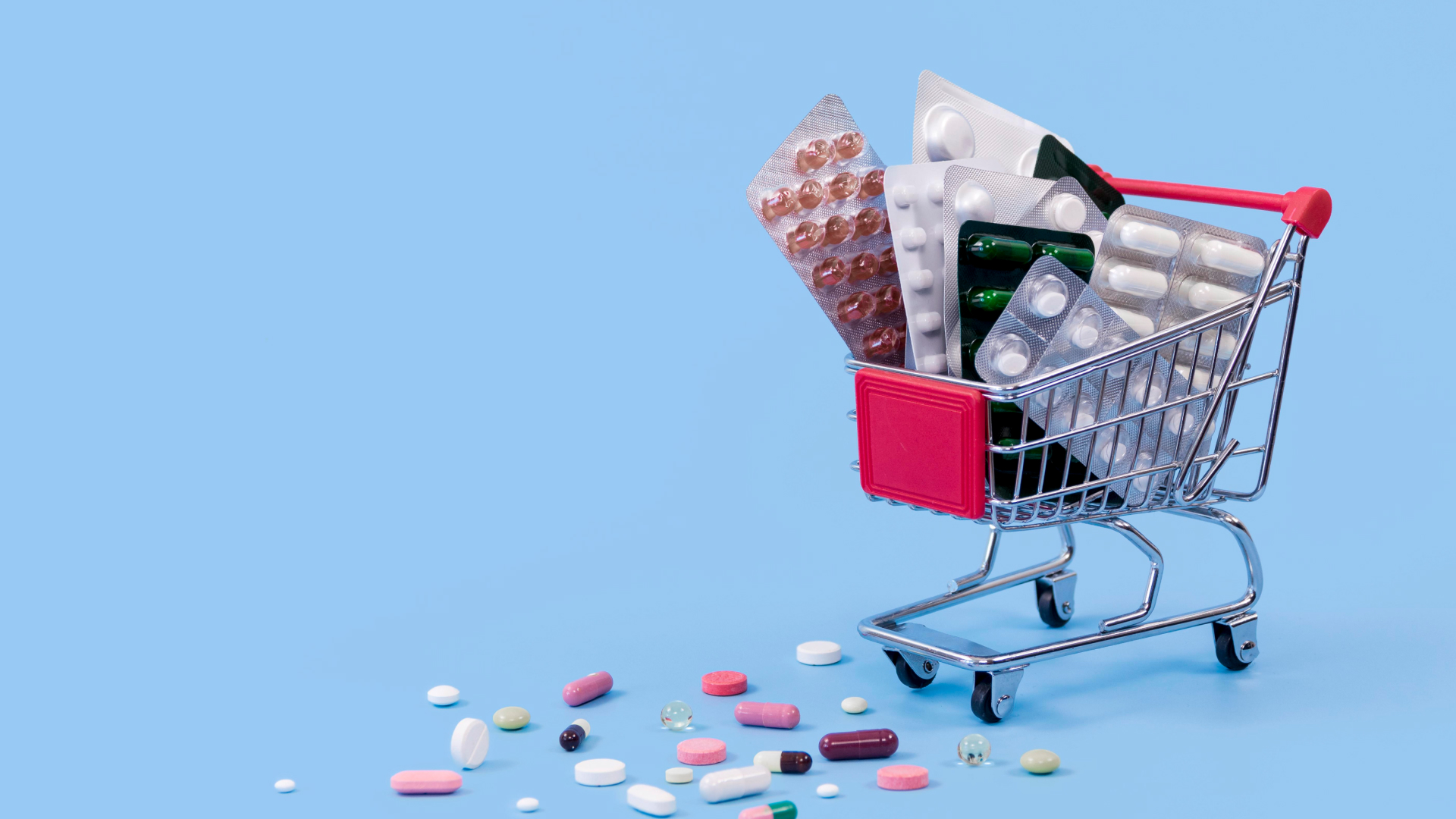 Pharmacy trolly with medicines